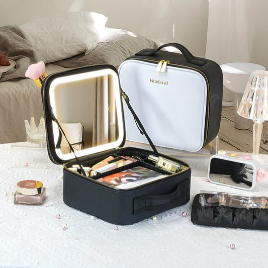 Estuche de Maquillaje Portátil Blanco